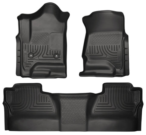 Husky Liners 14 Chevrolet Silverado/GMC Sierra WeatherBeater Black Front & 2nd Seat Floor Liners - 98231