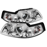 Spyder Ford Mustang 99-04 Projector Headlights LED Halo Chrome High H1 Low H1 PRO-YD-FM99-1PC-AM-C - 5010452