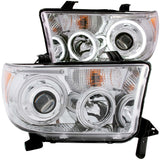 ANZO 2007-2013 Toyota Tundra Projector Headlights w/ Halo Chrome (CCFL) - 111173