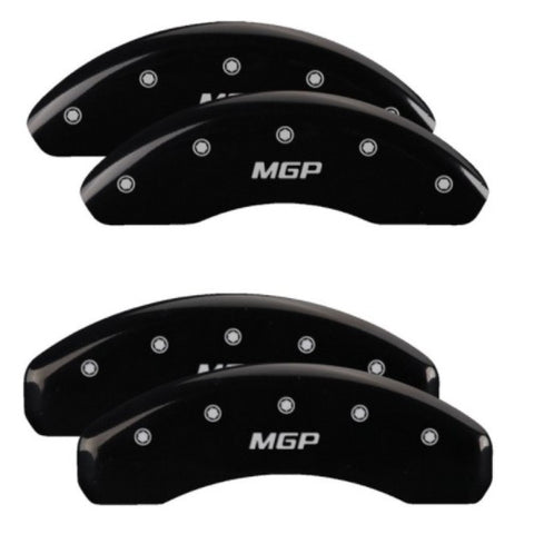 MGP 4 Caliper Covers Engraved Front & Rear MGP Black Finish Silver Char 2019 Toyota CH-R - 16239SMGPBK