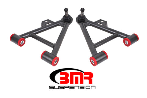 BMR 79-93 Mustang Lower Non-Adj. A-Arms (Coilover Only) w/ Tall Ball Joint (Poly) - Black Hammertone - AA038H