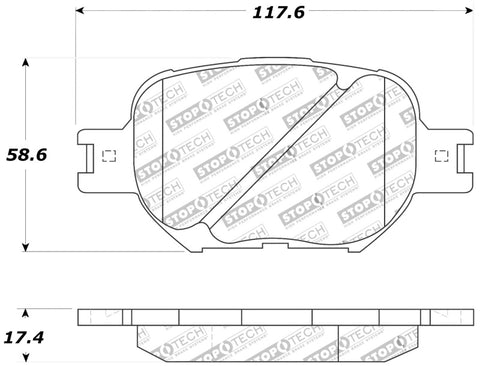 StopTech Performance 05-08 Scion tC/ 01-05 Celica GT/ 00-05 Celica GT-S Front Brake Pads - 309.08170