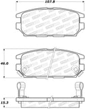 StopTech 91-93 Mitsubishi 3000GT Street Performance Rear Brake Pads - 308.05320