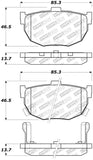 StopTech Street Select Brake Pads - Rear - 305.03230