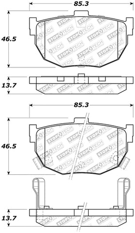 StopTech Street Select Brake Pads - Rear - 305.03230