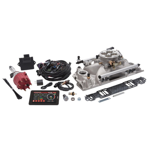 Edelbrock Pro Flo 4 EFI System Seq Port SBC 1986 & Earlier 625 Max HP 35lb/hr Satin Finish - 35770