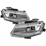 Spyder Chevy Camaro 16-18 (Do Not Fit Halogen) Projector Headlights Chrome PRO-YD-CCAM16HIDSI-SEQ-C - 5087386