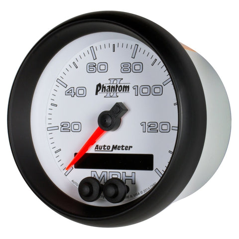 Autometer Phantom II 3-3/8in 0-140MPH In-Dash Electronic GPS Programmable Speedometer - 7580