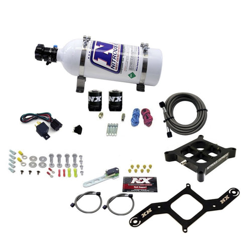 Nitrous Express 4150 Single Entry Crossbar Nitrous Plate Kit Pro-Power (100-500HP) w/5lb Bottle - 63540-05