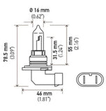 Hella 9005/HB3 12V 100W P20d T4 Halogen Bulb - 9005 100W