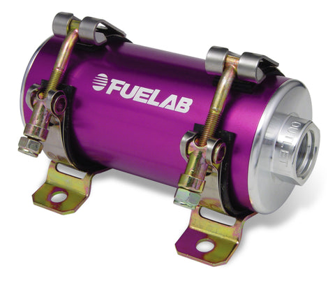 Fuelab Prodigy High Flow Carb In-Line Fuel Pump w/External Bypass - 1800 HP - Purple - 41404-4