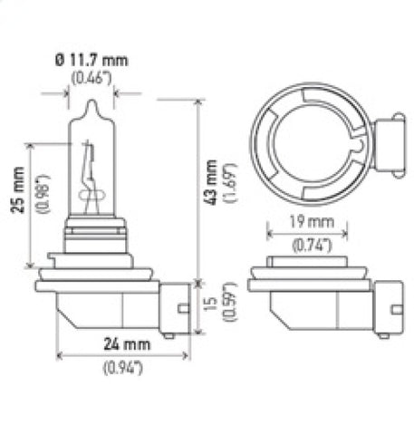 Hella Bulb H9 12V 65W XEN YLW - H71071092