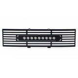 Putco 11-14 Ford F-150 - EcoBoost Bumper Grille Inserts - Black SS Bar and 10in Luminix Light Bar - 87182L