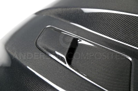 Anderson Composites 15-17 Ford Mustang (Excl. GT350/GT350R) Double Sided Carbon Fiber Cowl Hood - AC-HD15FDMU-CJ-DS