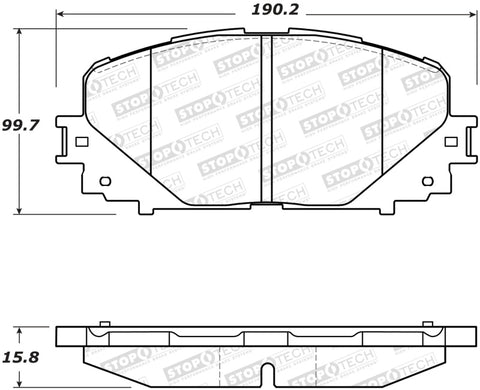 StopTech Street Brake Pads - Front - 308.16280