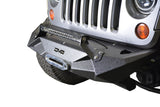 DV8 Offroad 07-18 Jeep Wrangler JK/JL Steel Stubby Front Bumper w/ Light Bracket & Winch Plate - FBSHTB-24