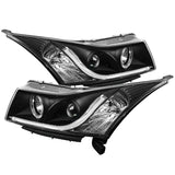 Spyder Chevy Cruze 11-14 Projector Headlights Light Tube DRL Blk PRO-YD-CCRZ11-LTDRL-BK - 5074164