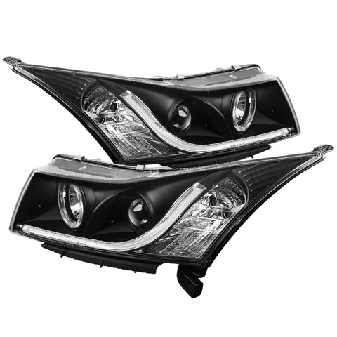 Spyder Chevy Cruze 11-14 Projector Headlights Light Tube DRL Blk PRO-YD-CCRZ11-LTDRL-BK - 5074164