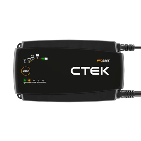 CTEK PRO25SE Battery Charger - 50-60 Hz - 12V - 19.6ft Extended Charging Cable - 40-327