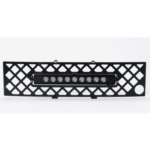 Putco 11-14 Ford F-150 EcoBoost SS Black Diamond Bumper Grille Insert w/ 10in Luminix Light Bar - 85182FPL