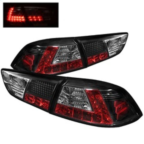 Spyder Mitsubishi Lancer/Evolution X 08-14 LED Tail Lights Blk ALT-YD-MITEVO1008-LED-BK - 5030375