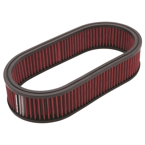 Edelbrock Air Cleaner Element Oval 2 5In Tall Red w/ White Strip - 1226