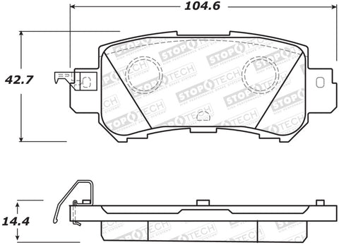 StopTech Street Brake Pads - Front - 308.16240