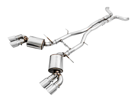 AWE Tuning 16-19 Chevy Camaro SS Res Cat-Back Exhaust -Touring Edition (Quad Chrome Silver Tips) - 3015-42092