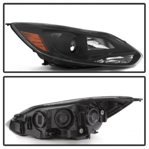 xTune 12-14 Ford Focus Projector Halogen Headlights - Black (PRO-JH-FFO12-AM-BK) - 9042171