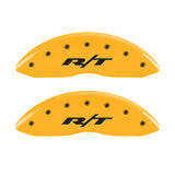 MGP 4 Caliper Covers Engraved Front & Rear RT1-Truck Yellow finish black ch - 55001SRT1YL