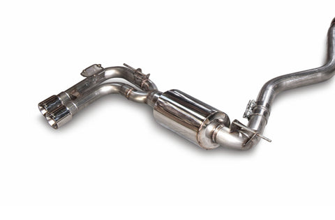 AWE Tuning BMW F3X 28i / 30i Touring Edition Axle-Back Exhaust Single Side - 80mm Silver Tips - 3010-22022