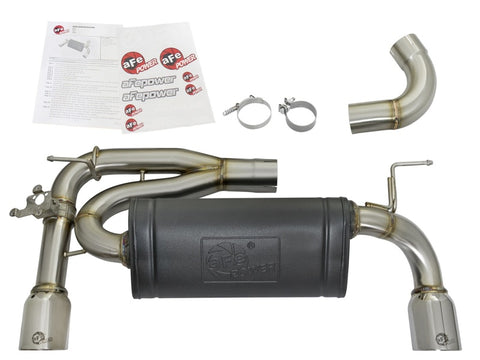 aFe MACHForce XP 16-17 BMW 340i/iX 440i/iX L6-3.0L (t) SS Axle-Back Exhaust w/Polished Tips - 49-36335-P