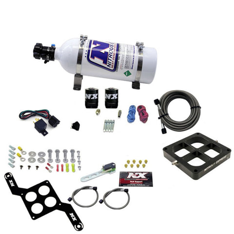 Nitrous Express Dominator Single Entry Billet Crossbar Stage 6 Nitrous Kit (50-300HP) w/5lb Bottle - 63070-05