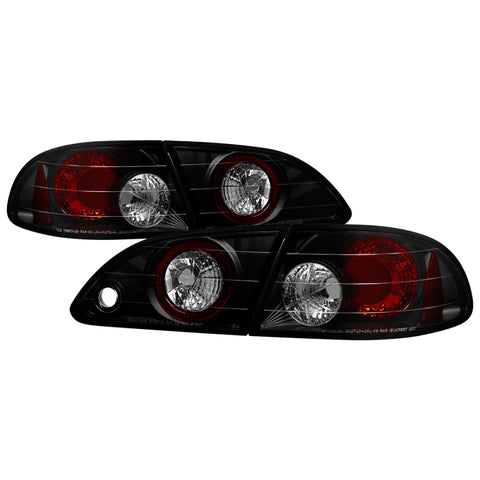 Spyder Toyota Corolla 98-02 Euro Tail Lights Black Smoke ALT-YD-TC98-BSM - 5084323