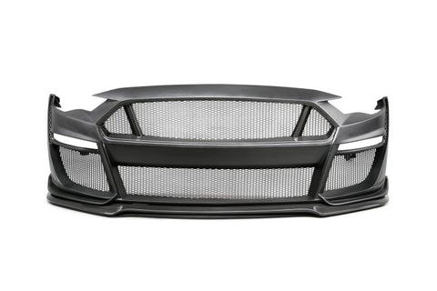 Anderson Composites 18-23 Ford Mustang Type-ST Fiberglass Front Bumper w/ CF Grille/Lip (NO CANCEL) - AC-FB18FDMU-ST-PC