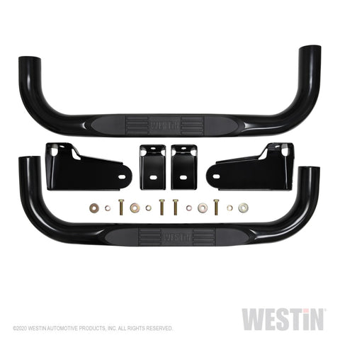 Westin 19-20 Chevy/GMC Silverado/Sierra 1500 Regular Cab E-Series 3 Nerf Step Bars - Black - 23-4115