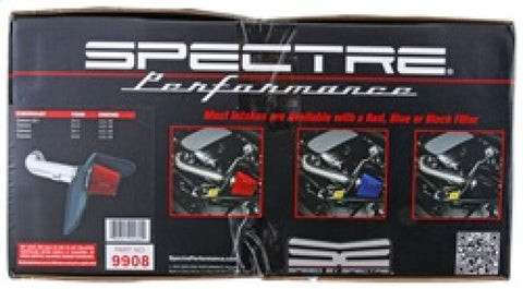 Spectre 10-12 Chevy Camaro V8-6.2L F/I Air Intake Kit - Clear Anodized w/Red Filter - 9908