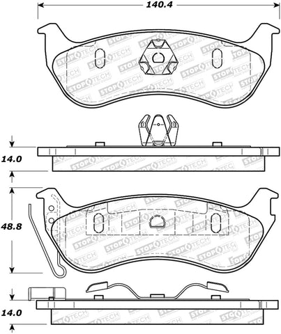 StopTech Street Select Brake Pads - 305.09640