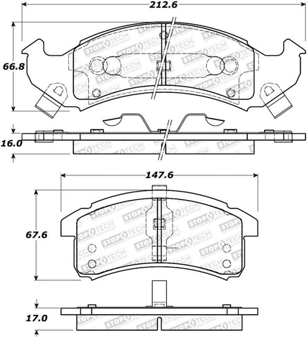 StopTech Street Brake Pads - Front - 308.05050