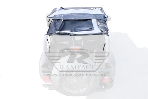 Rampage 1992-1995 Jeep Wrangler(YJ) Frameless Soft Top Kit - Black Diamond - 109435