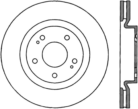 StopTech Slotted & Drilled Sport Brake Rotor - 127.46076L