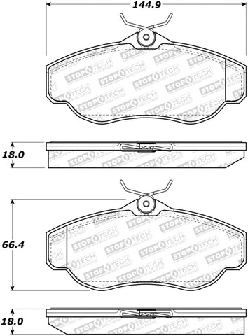 StopTech Street Brake Pads - 308.06760