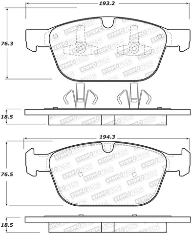 StopTech Street Brake Pads - Rear - 308.14120