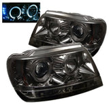 Spyder Jeep Grand Cherokee 99-04 Projector Headlights LED Halo LED Smke - PRO-YD-JGC99-HL-SMC - 5011169