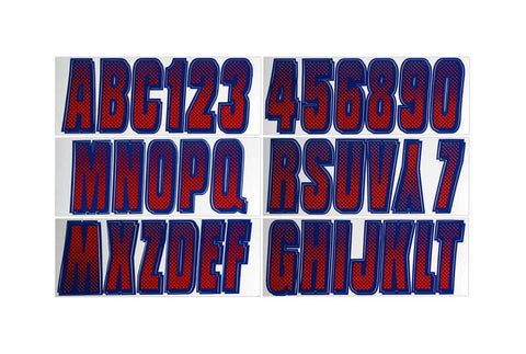 Hardline Boat Lettering Registration Kit 3 in. - 300 Red/Purple - REPUG300