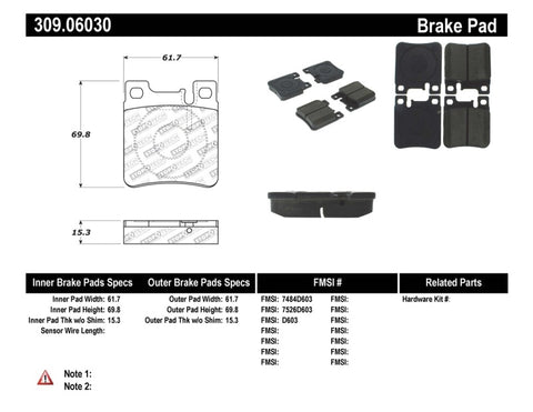 StopTech Performance Brake Pads - 309.06030