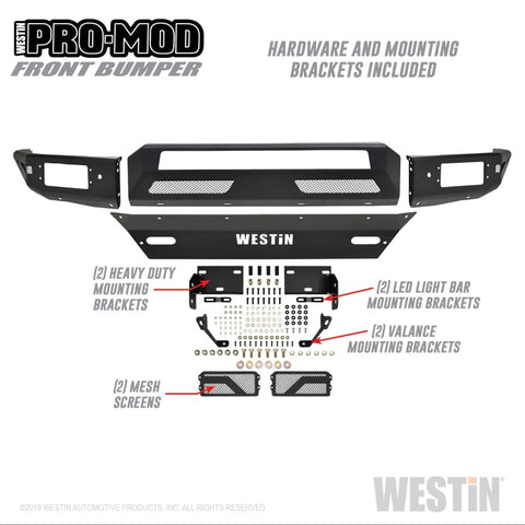 Westin 16-19 Chevy/GMC  Silverado/Sierra 1500 Pro-Mod Front Bumper - 58-41005