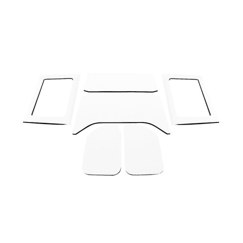 DEI 11-18 Jeep Wrangler JK 4-Door Boom Mat Complete Headliner Kit - 6 Piece - White - 50292