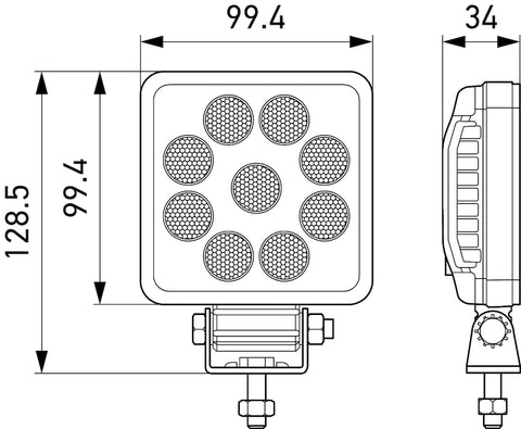 Hella ValueFit LED Work Light PS1000 LED MV CR LT - 357114002