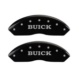 MGP 4 Caliper Covers Engraved Front Buick Rear Black Finish Silver Char 2017 Buick Envision - 49011SBSHBK